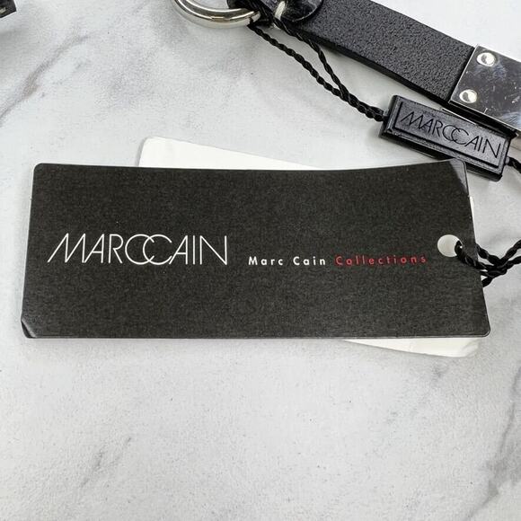 Marc Cain Black Leather Silver Chain Belt NWT ✨ main image 8